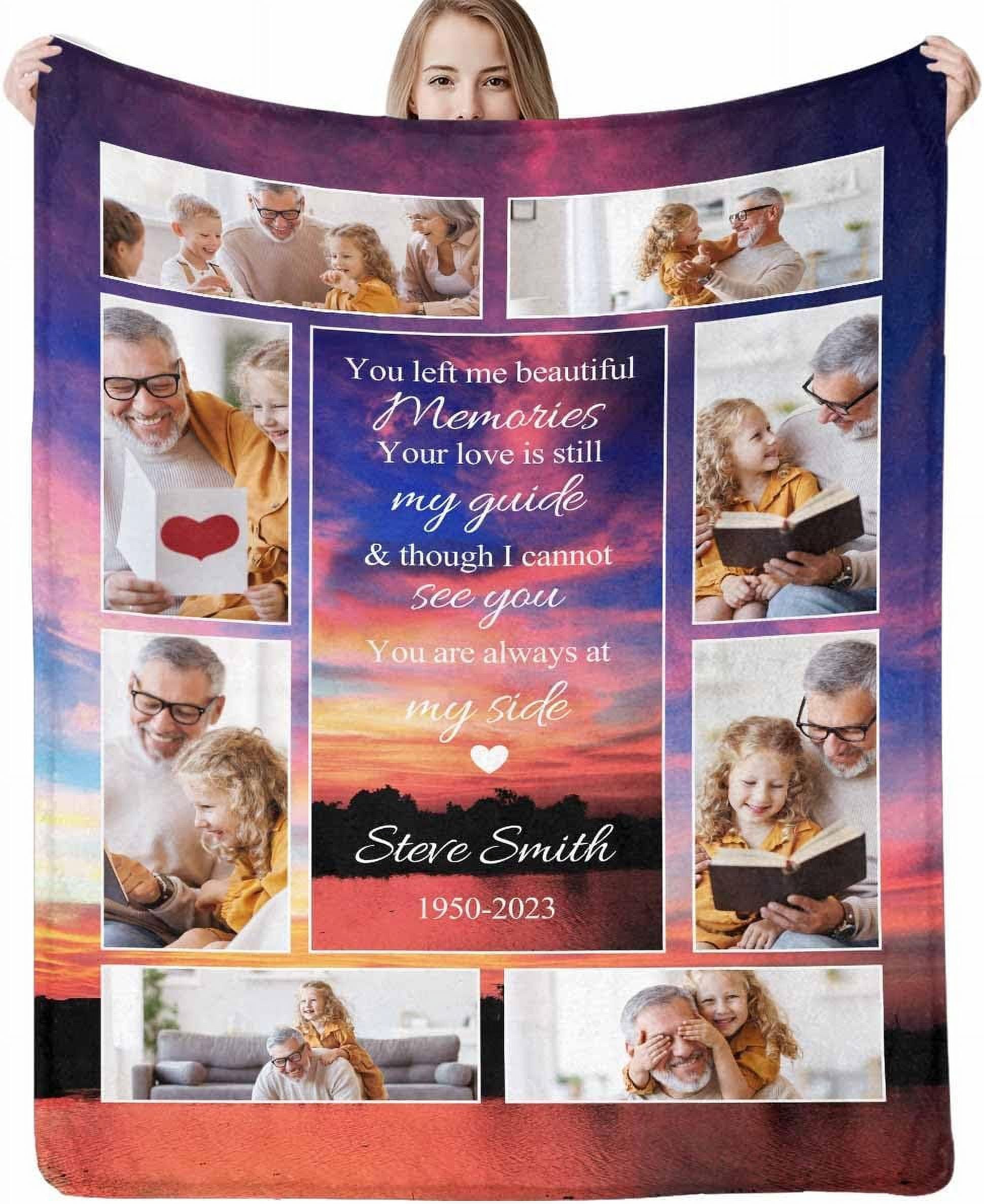 Personalized Memorial Blanket in Loving Memory of Mom Dad Father