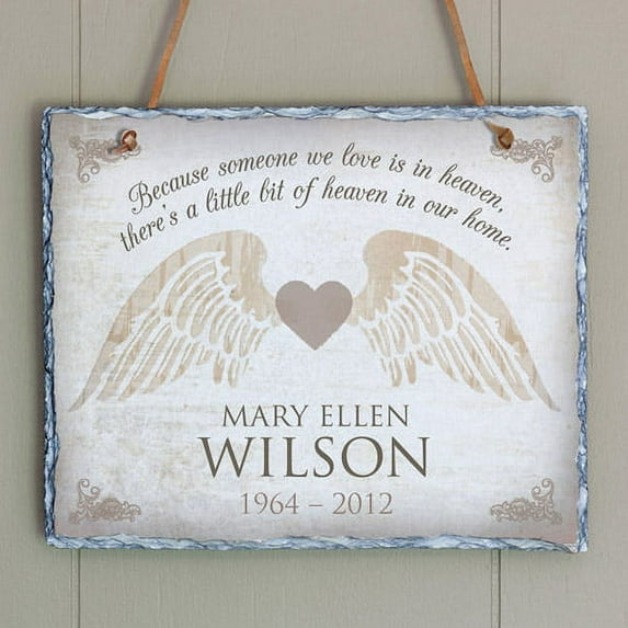 Personalized Memorial Heart Wall Slate