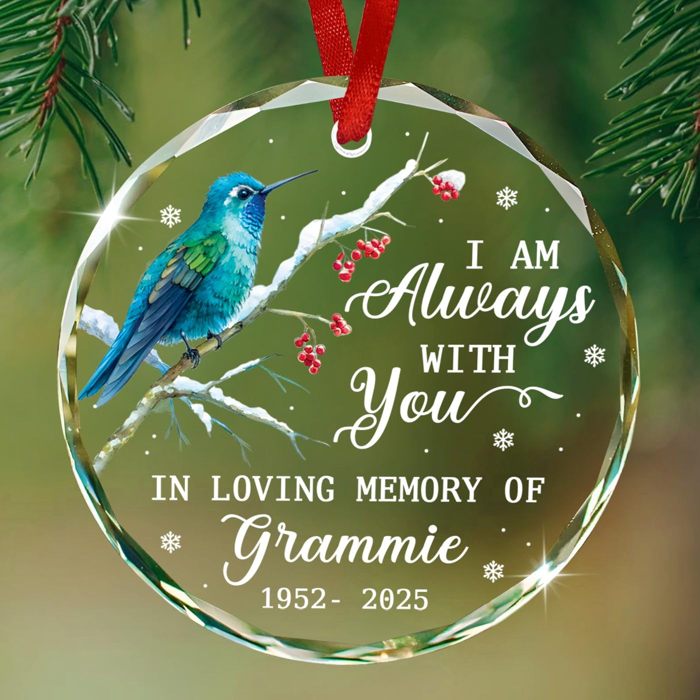 Personalized Memorial Hummingbird Ornament 2025, I'm Always with You ...
