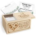 thumbnail image 1 of Personalized Memorial Memory Box with Custom Text and Name – Wooden Keepsake Box with 120 Cards for Celebration of Life, Funeral Service or Anniversary, 1 of 7