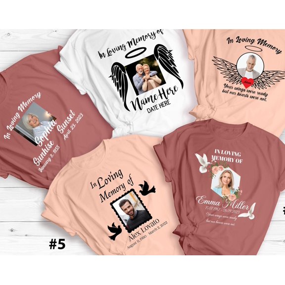 Personalized Memorial Shirt Custom Funeral Shirt Rest In Peace Shirt In Memory Shirt Remem
