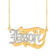 JAY AIMEE DESIGNS Personalized Men's Name Necklace with Old English Lettering