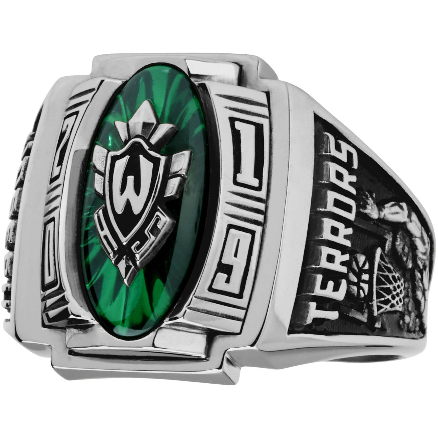 Personalized Men's Varsity Class Ring available in Valadium Metals, Valadium Two-Toned, Silver Plus, 10kt Gold Two-Toned, 10kt Gold - image 1 of 8