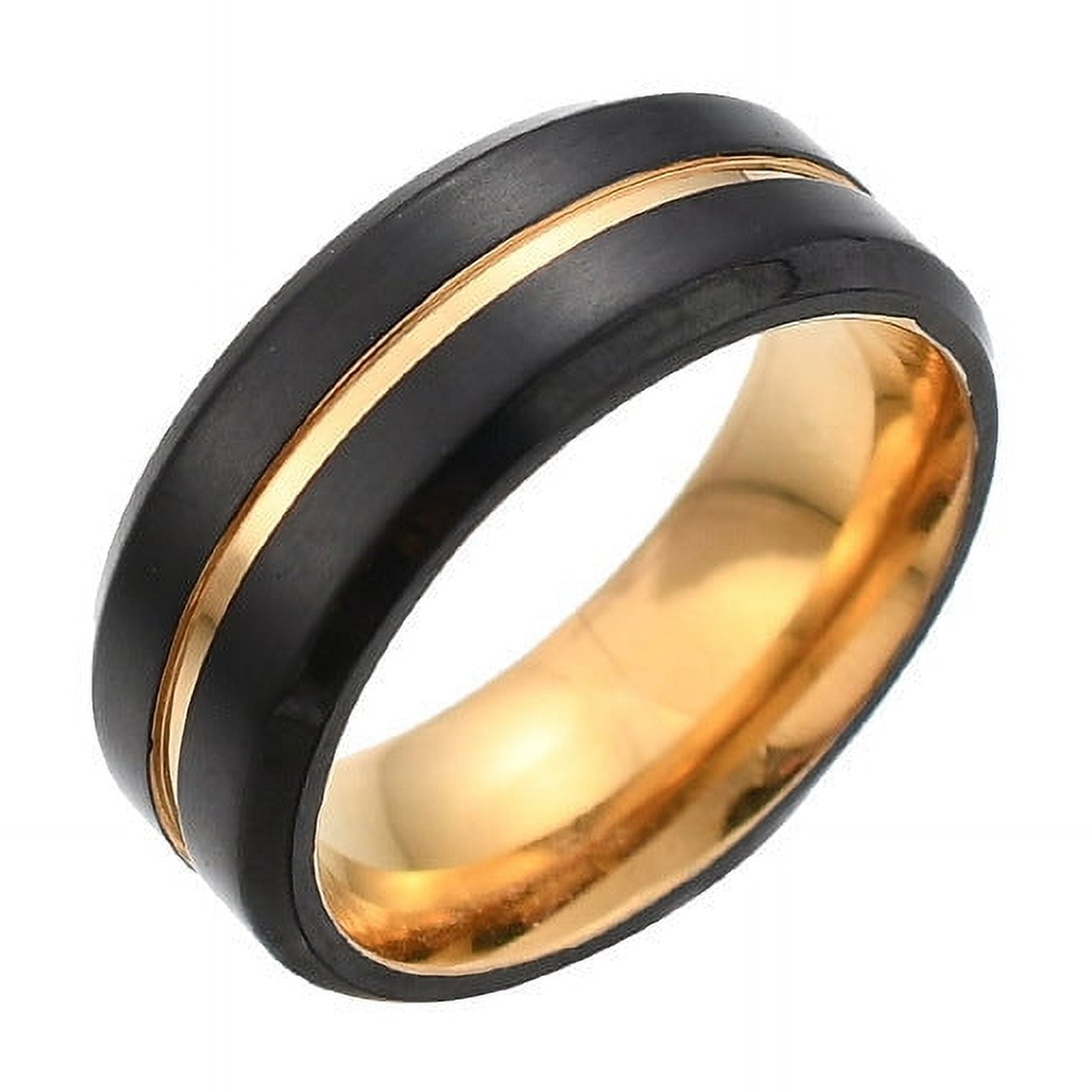 Personalized Mens Brushed Matte Titanium Steel Ring, European and ...