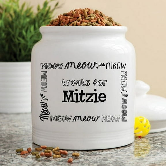 Personalized Meow! Treat Jar