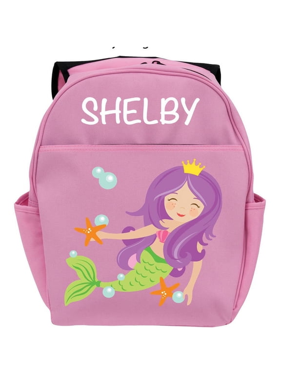 Personalized Mermaid Pink Youth or Toddler Backpack