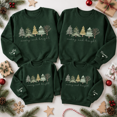 thumbnail image 1 of Personalized Merry and Bright Christmas Sweatshirt, Custom Family Name Crewneck, 1 of 6