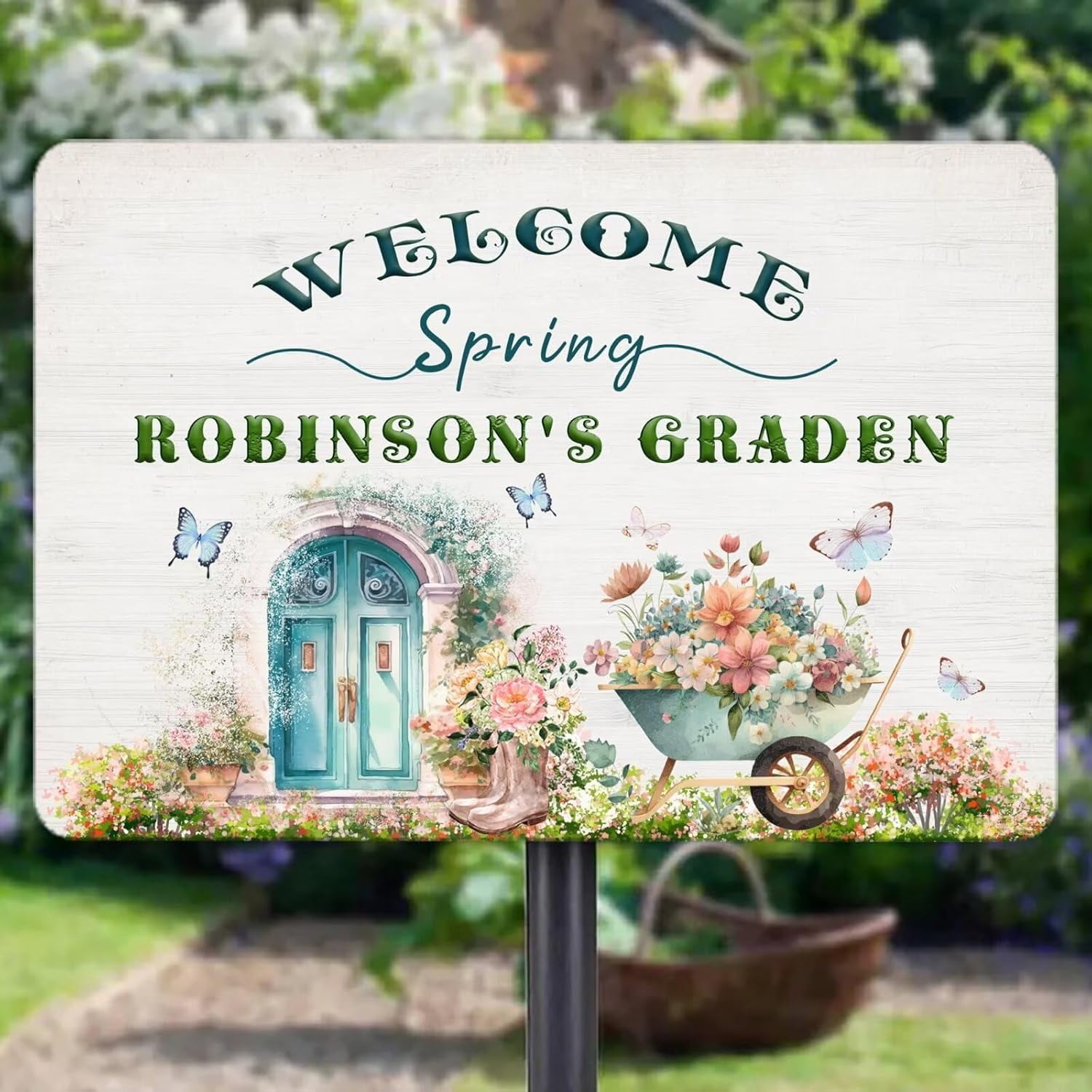 Personalized Metal Signs with Name Made in USA Custom Vintage Garden Sign  Waterproof Vintage Decorative Metal Print for Wall Decor Customized Home  Garden Ideas Gifts Artwork Prints for Yard Ourdoor - Walmart.com, image size:1500x1500
