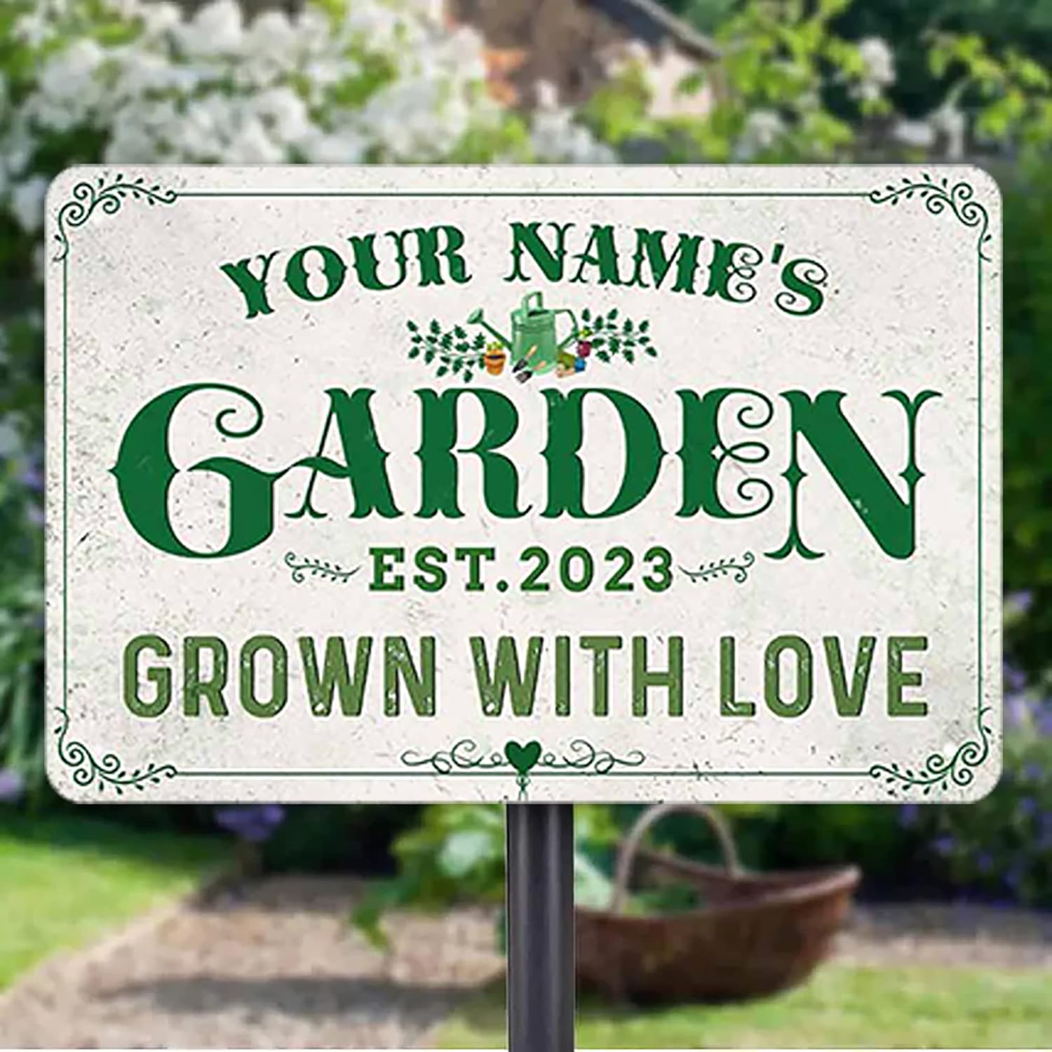 Personalized Metal Signs with Name Made in USA Custom Vintage Garden Sign  Waterproof Vintage Decorative Metal Print for Wall Decor Customized Home  Garden Ideas Gifts Artwork Prints for Yard Ourdoor - Walmart.com, image size:1500x1500
