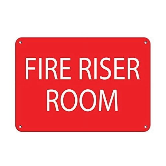 Personalized Metal Signs for Outdoors Fire Riser Room Hazard Sign Fire Sign Metal Sign Size: 8 x 12 inch