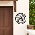 thumbnail image 1 of Personalized Metal Wall Art Monogram A Welcome Sign Elegant Circular Design For Indoor Outdoor Decoration Versatile For Door Living Room Kitchen Dining Room, 1 of 4