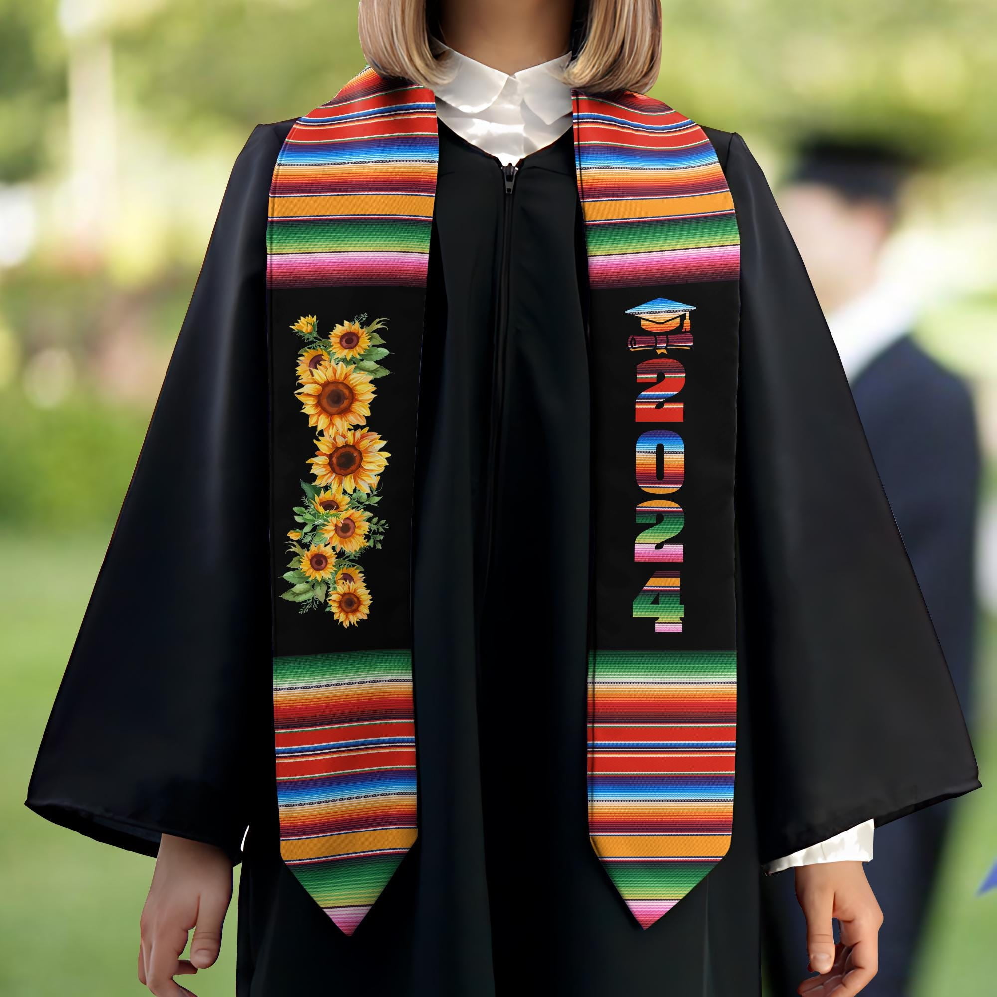 mexican dress for graduation Red Mexican Hispanic Serape Graduation Stole