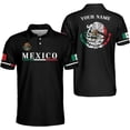 thumbnail image 1 of Personalized Mexico Polo Shirt 3D Mexico Shirts for Men Mexican Flag Gifts Unisex 3D Mexico Coat of Arms Polo (2XL), 1 of 5