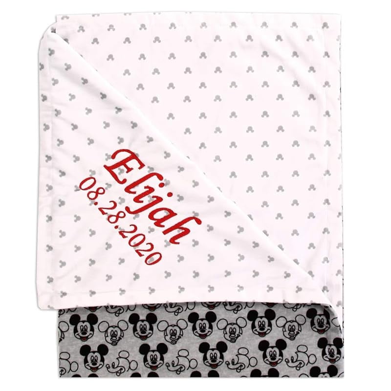 Personalized Mickey Mouse Baby Blanket