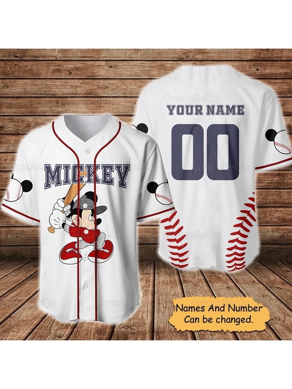 Personalized Mickey Baseball Jersey Shirt, Disney Mickey Shirts, Mickey Mouse Shirt, Perso
