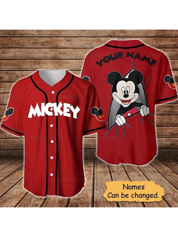 Personalized Mickey Baseball Shirt, Mickey Mouse Sunny Shirt, Baseball T-Shirt, Disney Bas