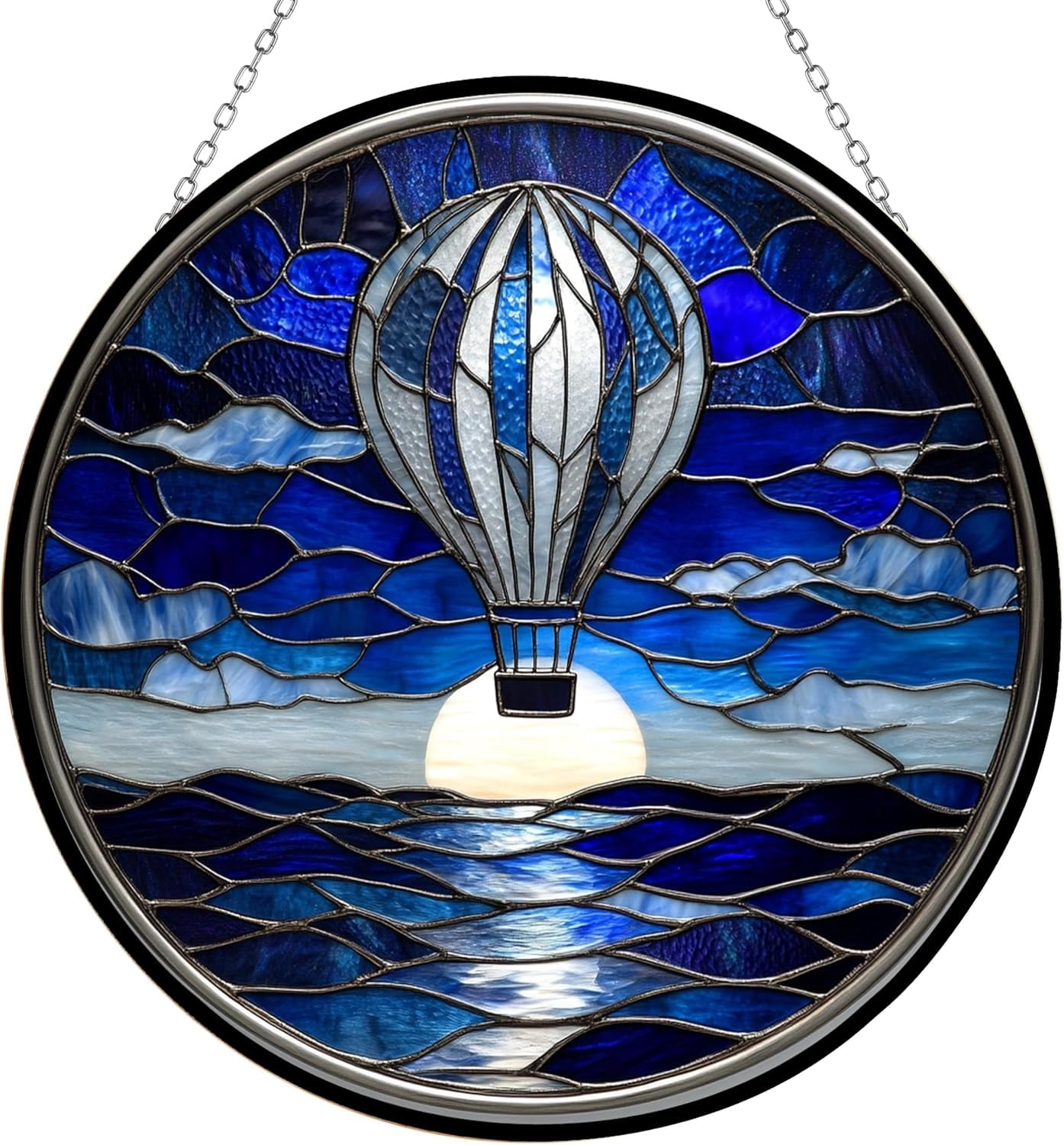 Stained Glass Christmas Window Hanging Geometric Snowman Stained Glass ...