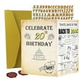 thumbnail image 1 of 20th Birthday Card & Decorations – Celebrate in Retro Style with Gold Stickers and Back to 2005 Theme, 1 of 8
