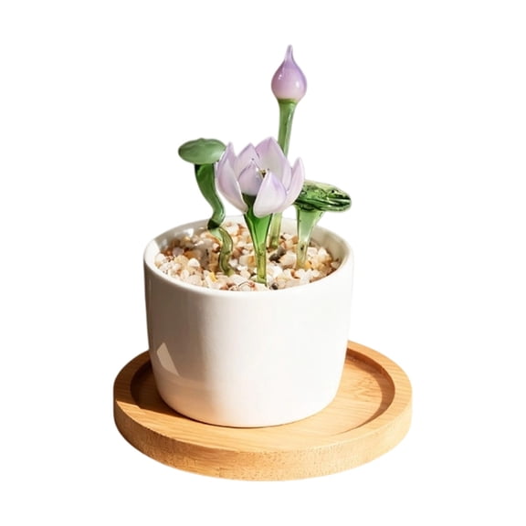 Personalized Mini Birth Month Flower Pot, Small Ceramic Vase Table Decor with Colorful Floral Design, Cute Indoor Home Desk Decoration for Living Room Office, Mother's Day Gift for Women Mom
