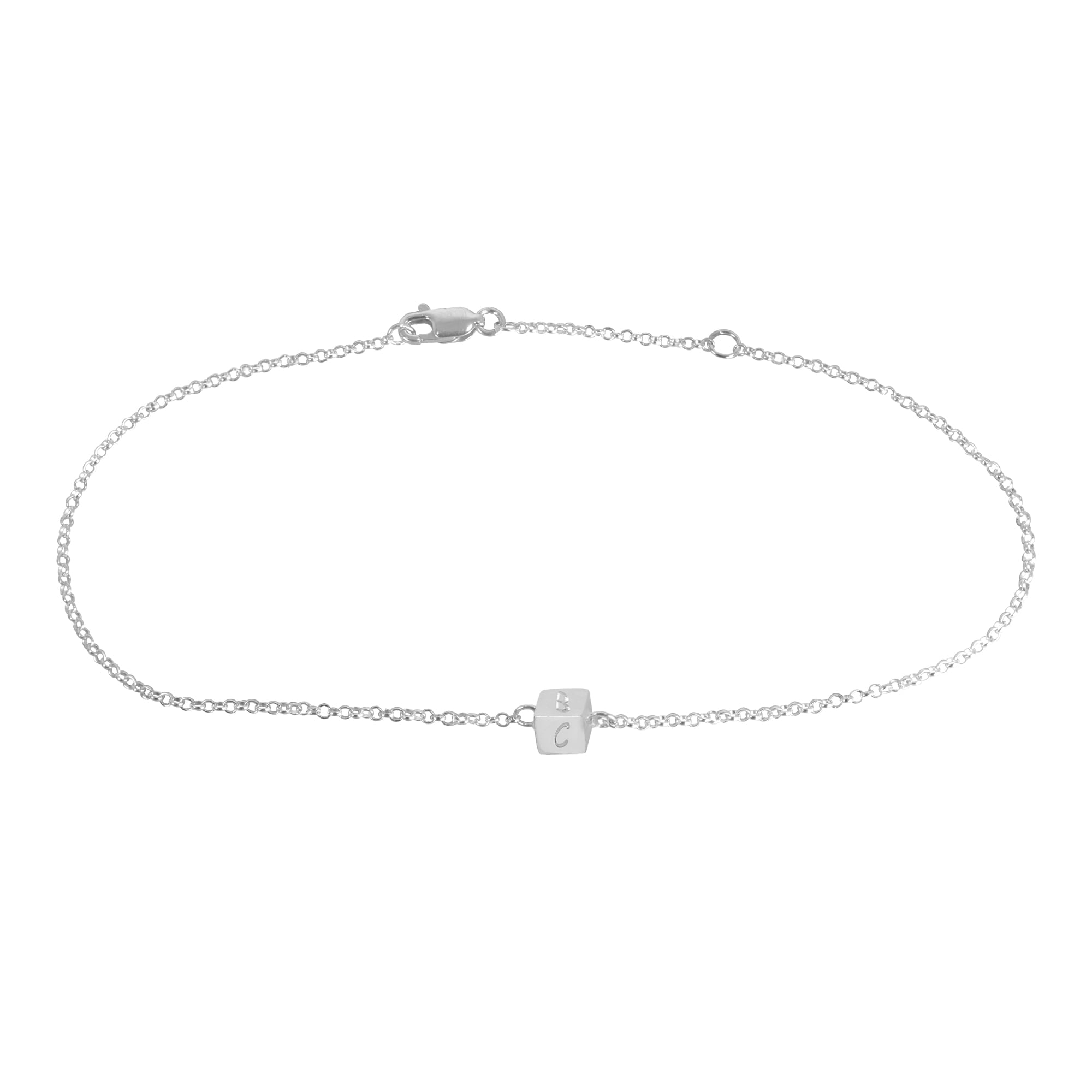 Personalized Mini Cube Anklet