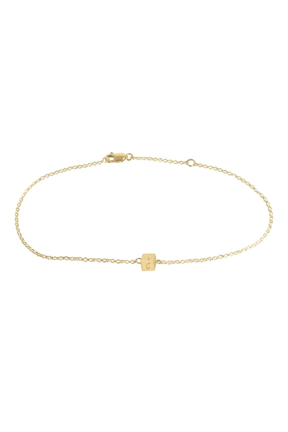 Personalized Mini Cube Anklet