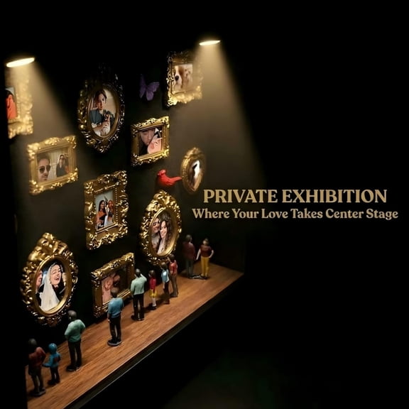 Personalized Mini Museum Silhouette Frame, Custom Museum of Us Photo Frame, DIY Photo Family Memory Display Frame, Unique Anniversary & Valentines Day Gifts for Couples