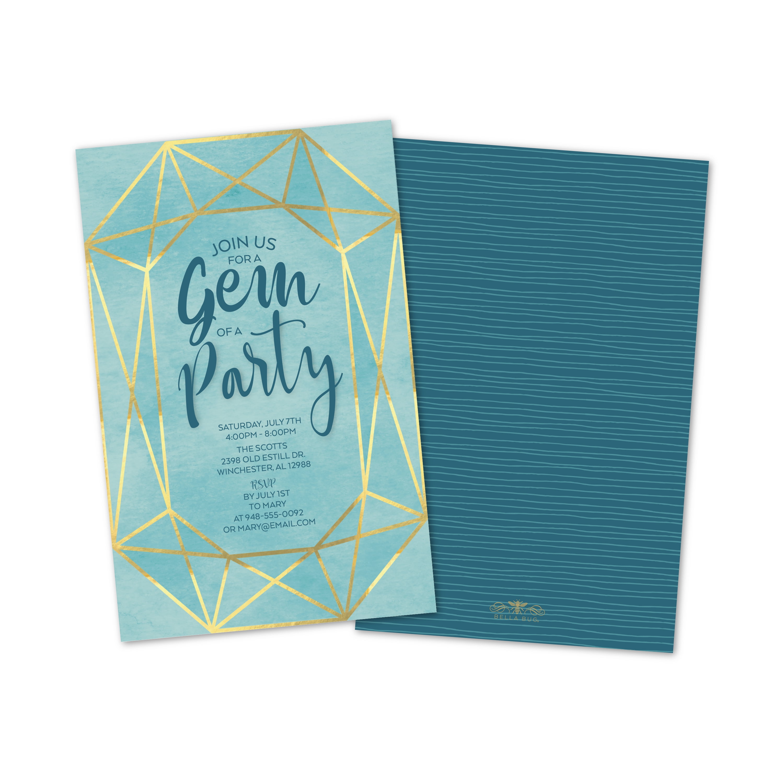 Personalized Modern Geometric Party Invitations