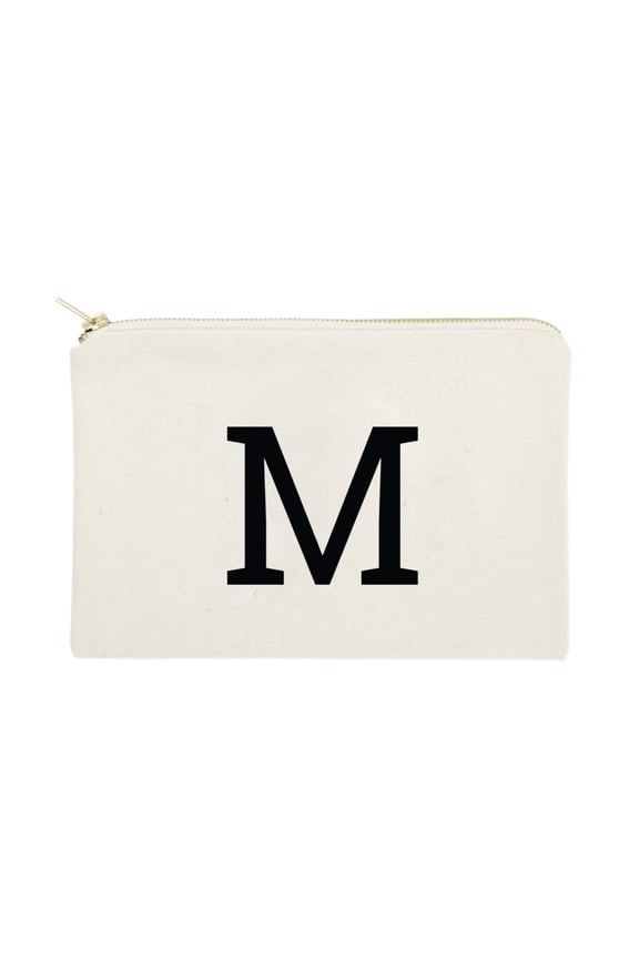 Personalized Modern Monogram Cosmetic Bag and Travel Make Up Pouch by The Cotton  Canvas Co.