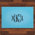 thumbnail image 1 of Personalized Modern Monogram Doormat, Blue, 1 of 1