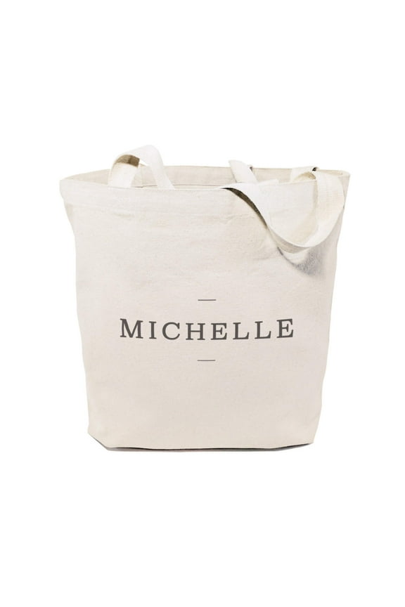 Personalized Modern Name Cotton Canvas Tote Bag