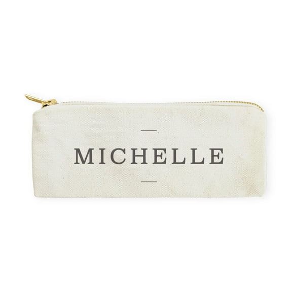 Personalized Modern Name Pencil Case and Travel Pouch