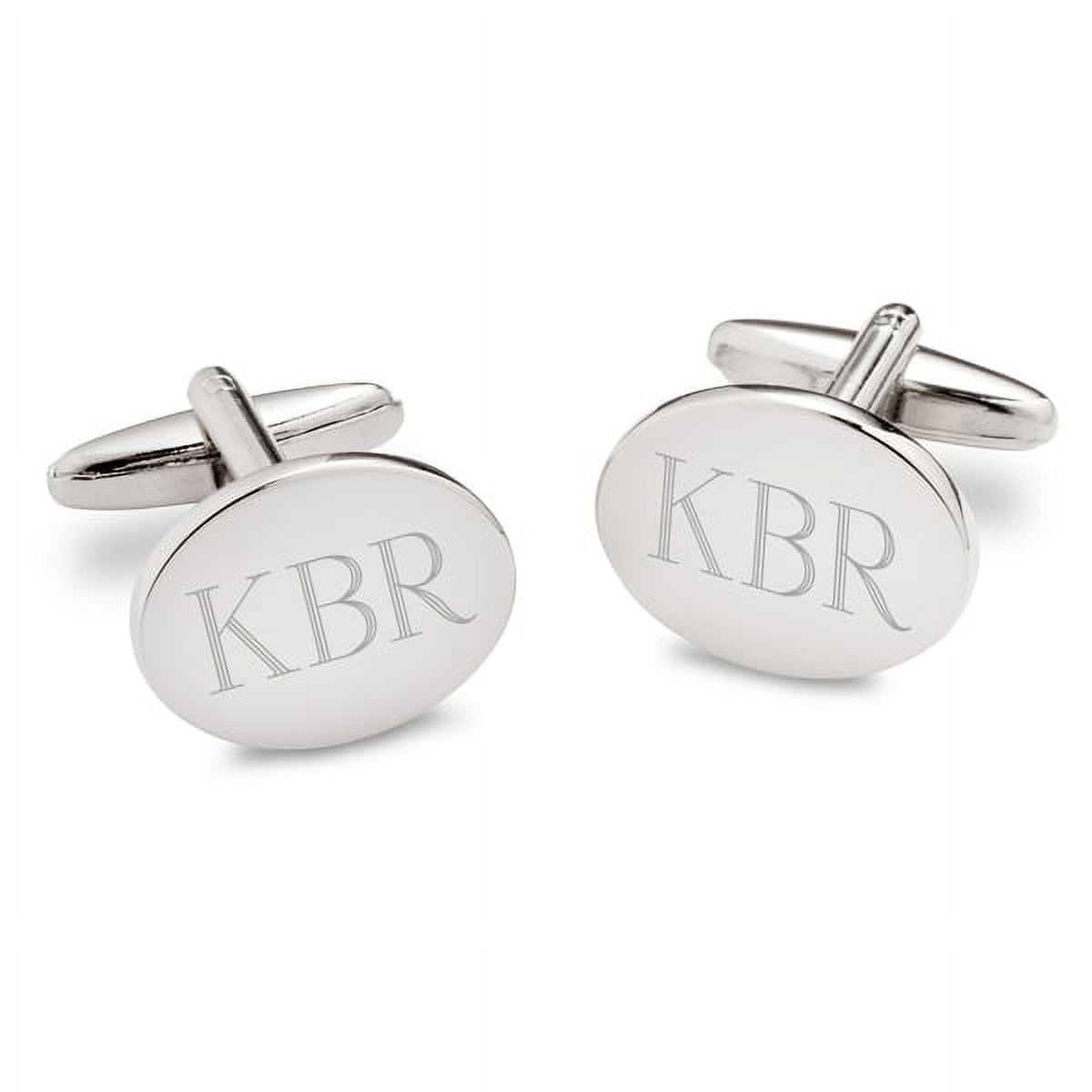 JDS MARKETING & SALES Personalized Modern Oval Cufflinks