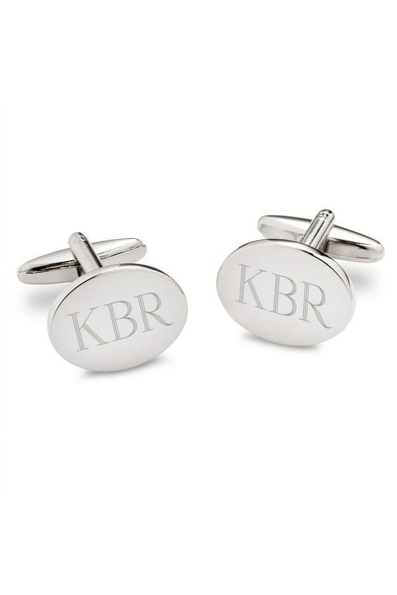 Personalized Modern Oval Cufflinks