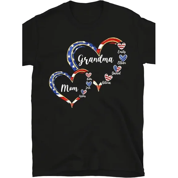 Personalized Mom Grandma Gift For Grandma T-shirt100% Cotton - 220g