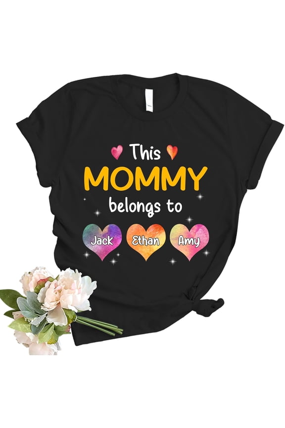 Personalized Mom Grandma & Grandkids Hearts Gift for Grandma Shirt, Grandma Shirt, Mom Shirt,Grandma Shirts for Women