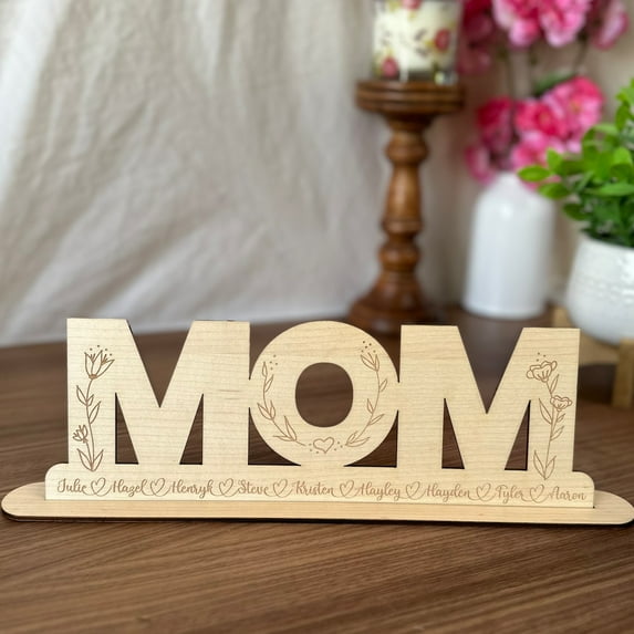 Personalized Mom Sign | Wood Sign | Gift for Mom | Custom Wood Sign | Personalized Gift | Mother's Day