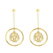 HEIGHTS JEWELERS Personalized Monogram Chandelier Earrings in Sterling Silver or 14K Gold-Plated Sterling Silver