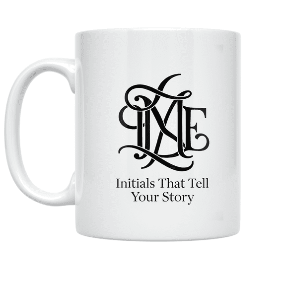 Personalized Monogram Design - Minimalism Enthusiast - 11 oz Ceramic Coffee Mug