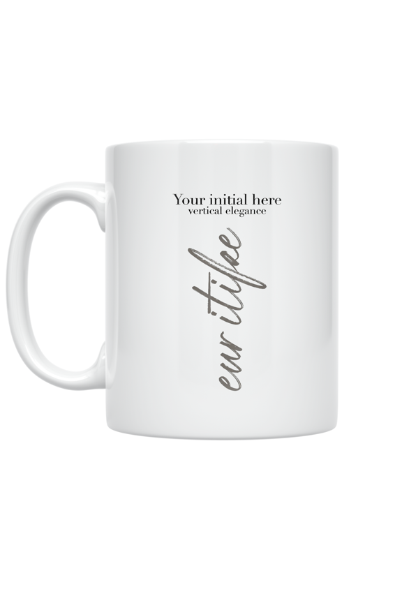 Personalized Monogram Elegance - Minimalist Design Enthusiast - 11 oz Ceramic Coffee Mug