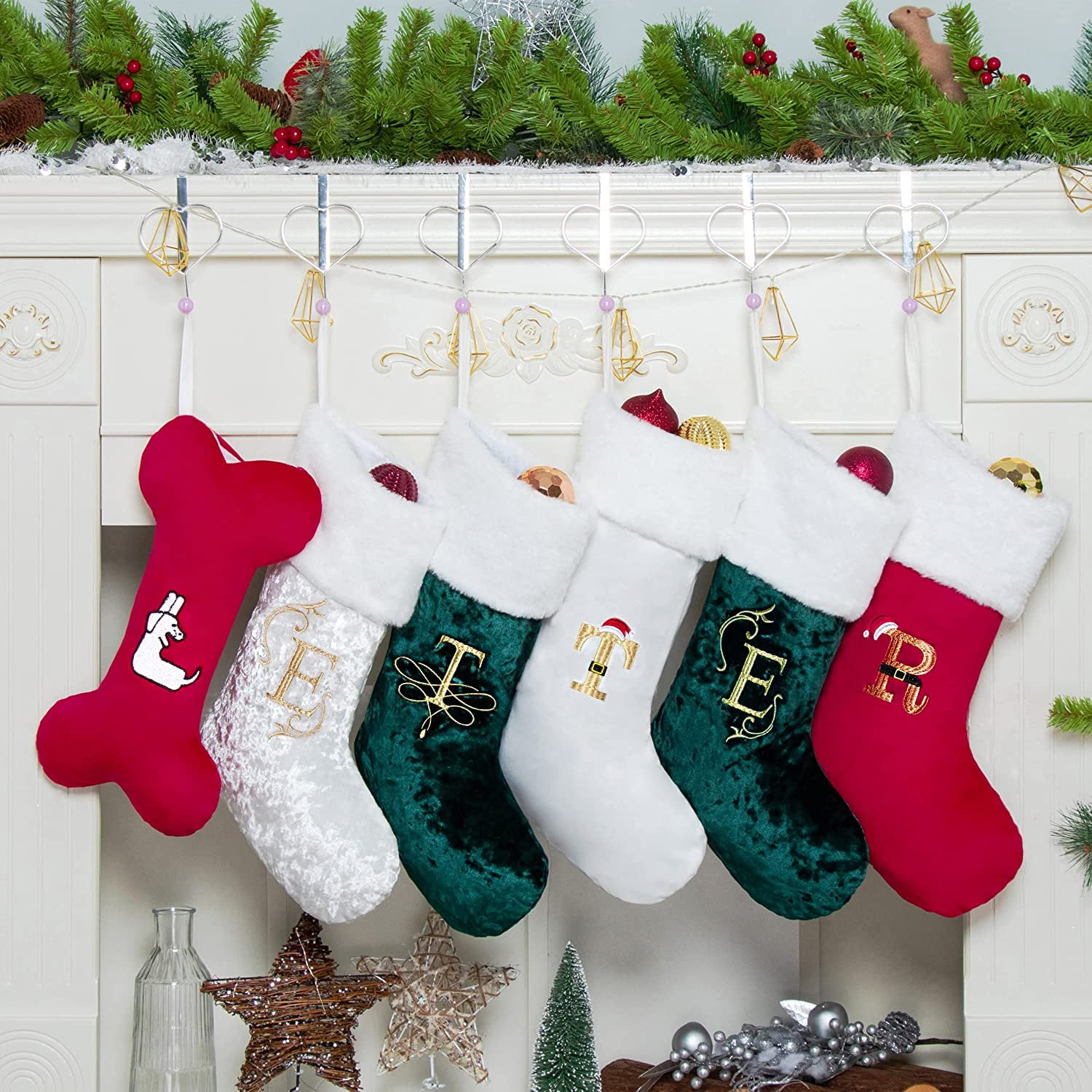 Personalized Monogram Initial Christmas Stockings - Walmart.com