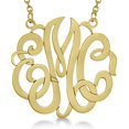 thumbnail image 1 of Personalized Monogram Pendant Necklace in 14k Yellow Gold, 1 of 2