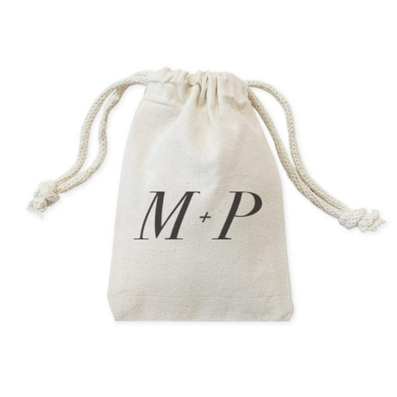 Personalized Monogram Wedding Favor Bags, 6-Pack
