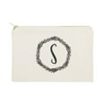 thumbnail image 1 of Personalized Monogram with Wreath Cosmetic Bag and Travel Make Up Pouch by The Cotton  Canvas Co., 1 of 4