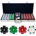 Personalized Monogrammed 500 11.5 Gram Dice Striped Poker Chips in