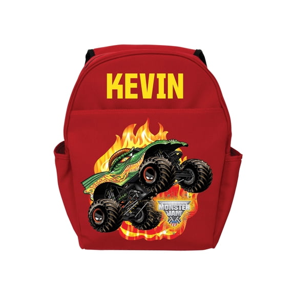 Personalized Monster Jam Dragon Red Youth Backpack