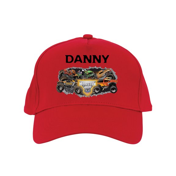 Personalized Monster Jam Madness Baseball Hat, Red