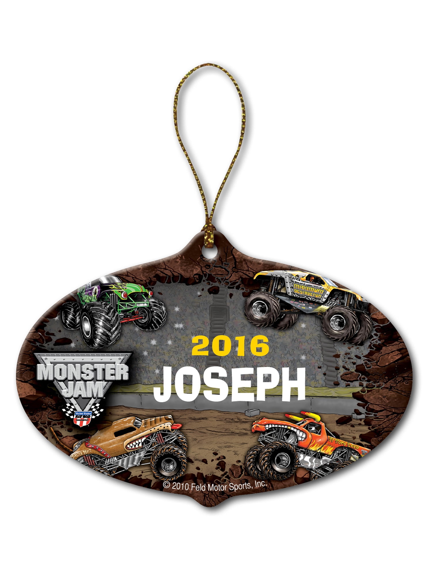 Personalized Monster Jam Stadium Christmas Ornament