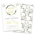 Personalized Moon and Stars Baby Shower Invitations