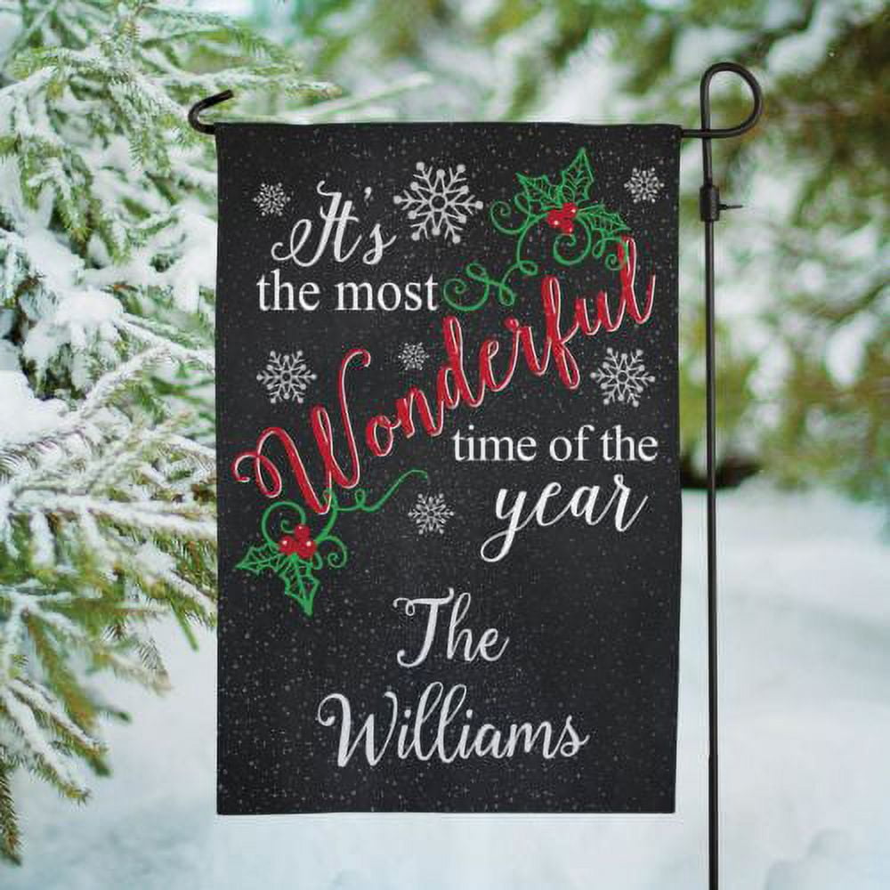 Personalized Most Wonderful Time Garden Flag