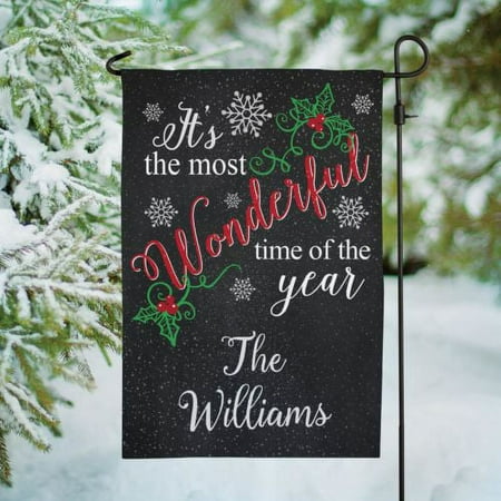 Personalized Most Wonderful Time Garden Flag